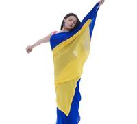 BE4ME.COM Alia Bhatt Wear Rocky And Rani Movie Celebrity Inspired Bollywood Chiffon Sari Party Wear Saree, Royal Blue, Yellow, Free