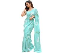 BE4ME.COM Alia bhatt wear Saree Rocky and rani movie saree celebraty inspired saree manish malhotra partywear wedding saree (LV-Ferozi BLue)