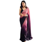 BE4ME.COM Ready to Wear Floral Georgette Saree for Women Pre-Stitched Pre-Draped 1-Min Sari with Unstitched Blouse