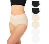 Bea 6-pack Bamboo High Waisted Women's Underwear - Super Soft, Breathable, Slight Tummy Control Knickers