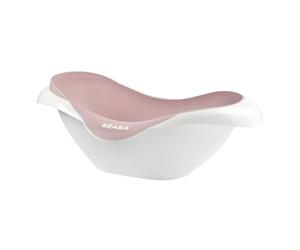 Béaba - Baby Bath - Non-Slip and Comfortable - Ergonomic and Multi-Functional - Soft and Flexible Material - Drain Plug - Camélé'O - Made in France - Pink