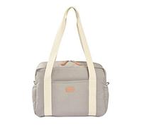 BÉABA, Baby Diaper Bag, Multiple Compartments, 10Pockets, Trolley Zipper, Shoulder Strap, Cooler Pouch, Changing Mat, Water Repellent, Capacity 16L, Bag Paris, Pearl Grey