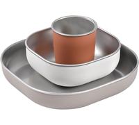 BEABA, Baby Led Weaning Set, Child Meal, Stainless Steel, 3 Pieces, Glass + 2 P