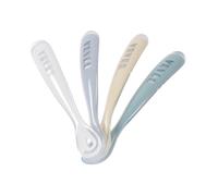 Béaba - Baby Spoons - Silicone Weaning Spoon - Set of 4-1st Stage - Rainbow