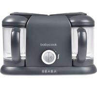 BEABA - Babycook Duo - Baby Food Maker 4 in 1 : Food Procesor, Blender and Cooker - Soft Steamer Cooking - Homemade Baby Food in 15 Minutes - XXL : 2 x 1100 ml Capacity - Dark Grey
