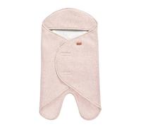 Béaba Babynomade Double Polar Fleece, Baby Winter Blanket, Car Seat/Pram/Sat Compatible, Soft, Warm, Water Repellent, Breathable, Harness Passage, Soft Pink/White,0-6 Months