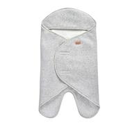 Béaba Babynomade Double Polar Fleece, Baby Winter Blanket, Car Seat/Pram/Sat Compatible, Soft, Warm, Water Repellent, Breathable, Harness Passage, Mottled Grey/White,0-6 Months