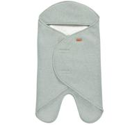 Béaba Babynomade Double Polar Fleece, Baby Winter Blanket, Car Seat/Pram/Sat Compatible, Soft, Warm, Water Repellent, Breathable, Harness Passage, Sage Green/White,0-6 Months