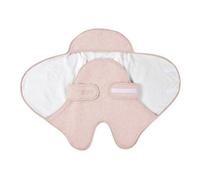 Béaba Babynomade Double Polar Fleece, Baby Winter Blanket, Car Seat/Pram/Sat Compatible, Soft, Warm, Water Repellent, Breathable, Harness Passage, Soft Pink/White,0-6 Months