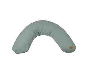 BÉABA, Big Flopsy, Nursing/Pregnancy Pillow, Pregnancy/Maternity Pillow, Multifunctional, Suitable for Sleeping/Nursing, Support, Relaxation and Optimal Comfort, Cotton Flower, Oekotex, sage Green