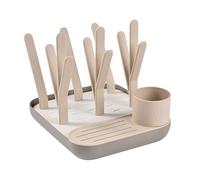 BÉABA, Bottle Drying Rack and Drying Rack, Large Capacity, Modular, Up to 6 Bottles and Children's Tableware, Accessory Pot, Optimised Drainage, Easy to Store, Compact, Practical, Clay