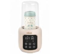 BÉABA Bottle Warmer & Steriliser Multi Milk - 5-in-1 Baby Food Warmer, Heats Breast Milk and Porridge, Defrosting, Quick Mode & Sterilisation, Gentle Water Bath - Colour Argile