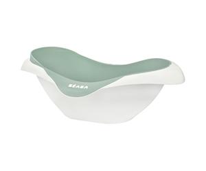 BÉABA, Camélé'O Baby Bath, Non-Slip and Comfortable, Made in France, Soft and Soft Material, Multifunctional, Ergonomic, Drain Plug, Chamele'O, Sage Green