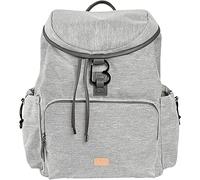 Béaba Changing Bag, Changing Backpack, Large Capacity 22 L, 13 Storage Compartments, Extensive Accessories, Waterproof, Vancouver Bag, Light Grey