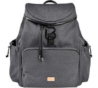 Béaba Diaper Bag, Changing Backpack, Large Capacity 22 L, 13 Storage Compartments, Extensive Accessories, Waterproof, Vancouver Bag, Dark Grey