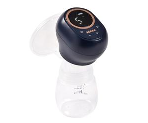 BÉABA, Electric Milk Pump Simple, Nomadic and Light, 3 Modes, 9 Levels, Silent, Large Capacity 180mL, Nightlight, Timer, Memory Function, 6 Sessions, USB C Charging, Night Blue