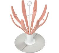 BÉABA - Foldable Baby Bottle Rack - for Drying 8 bottles and accessories - Compact and Transportable - Baby - Pink