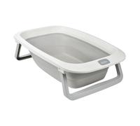 Béaba Folding Baby Bathtub, Ultra Compact, Non-Slip feet, Trendy Design, Drain Plug, Practical Storage, Minimal Space Required, Easy to use, Eazy Pop Camélé'O, 29L, Grey