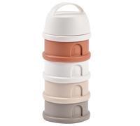 BEABA, Formula Dispenser - Storage for Baby Milk Powder - Stackable - 4 Compartments - 100% airtight - Long-Term use as a Snack Box - Made in France