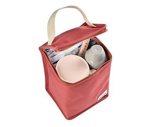 Béaba - Insulated Baby Meal Pouch - Large Capacity - Thermal Bottle Storage - Bag for Carrying Full Meals - Foldable - Soft Waterproof Material - Terracota