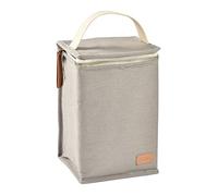 BEABA, Isothermal Baby Food Pouch, Large Size Bottle Storage, Large Capacity, Carries a Complete Meal, Soft Material, Foldable, Waterproof Fabric, Pearl Grey