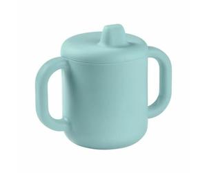 Béaba Learning Glass/Cup for Child/Baby, 100% Silicone, Soft and Very Resistant Material, Microwave Compatible, Blue