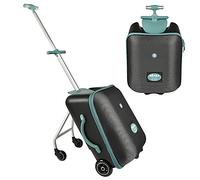 BÉABA & Micro Mobility, Ride on luggage 2 in 1, Child Seat, From age 4, Expandable, Wide Opening, Capacity 22L, Several Compartments, Handy and Practical, Luggage Eazy Blue