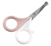Beaba Nail Scissors for Babies and Kids - for Nail Care and Manicure - Rounded Tips - Pink