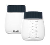 BÉABA, Set of 2 Collection and Storage Bottles for BEABA Double and Single Breastpumps, Capacity 180mL, Freezer, Refrigerator, Precise Graduations, 2x180mL