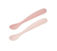 BÉABA Set of 2 Silicone Spoons for Baby/Infant Early Age - from 4 Months, Soft Rounded Tip, Long Ergonomic Handle, Travel Case