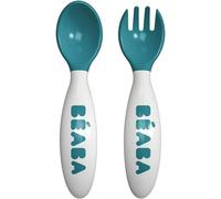 Béaba - Set of 2nd Age Training Fork and Spoon Nude - Ergonomique Shape - Suit