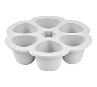 Béaba Silicone Multi-Containers, Premium-Quality for Baby, Extreme Heat Resistance, Oven and Microwave, 6 Separate Sections, Airtight Lid, Made in It