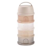 BÉABA, Stackable Powdered Milk Dispenser, 100% Airtight, 4 Compartments, Made in France, Large Capacity, Evolving Use, Easy to Carry, Translucent Cla