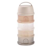 BÉABA, Stackable Powdered Milk Dispenser, 100% Airtight, 4 Compartments, Made in France, Large Capacity, Evolving Use, Easy to Carry, Translucent Clay
