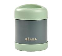 BÉABA - Thermal Meal Preservation Container - For Baby and Children - 100% Airtight - Stainless Steel - Keeps food Hot or Cold for more than 5 hours - Double layered - 300 ml - Mineral grey/Sage green