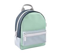BEABA, Toddler Baby Backpack Preschool, Ideal Daycare, 2 Pockets, First Name Label, Gum Effect, Large Zip, Adjustable Handles, Padded Back, Waterproof, Modern,Robust, Easy to Clean, Faro Matcha Latte