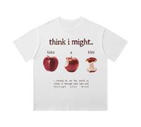 Beabadoobee Take A Bite T-Shirt - Indie Pop Vintage Style Tee for Men & Women - Aesthetic Y2K Music Merch (White,M)