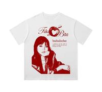 Beabadoobee Take A Bite T-Shirt - Indie Pop Vintage Style Tee for Men & Women - Aesthetic Y2K Music Merch (White,M)