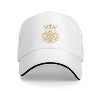 BEABAG Baseball Cap Johann Sebastian Bach Monogram Old Gold On White Cap Baseball Cap Rave Hats Baseball Cap Men Hats Women's