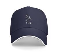 BEABAG Baseball Cap John 3 16 White Text Baseball Cap Luxury Hat Sun Cap Sunscreen Male Caps Women Men's