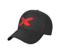 BEABAG Baseball Cap Red X Mark Baseball Cap Big Size Hat Ball Cap Military Tactical Cap Man Hat Women's