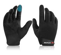 BEACE Full Finger Weight Lifting Gym Gloves with Anti-Slip Leather Palm for Workout Exercise Training Fitness and Bodybuilding for Men & Women
