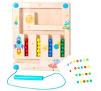 BEACENOV Montessori Magnetic Wooden Toys for Toddler 3 4 5 Year Old Colour Matching Puzzle Game,Preschool Educational Learning Toy,Magnetic Color Maze Game Gift for Toddler Boys Girls Age 3-5