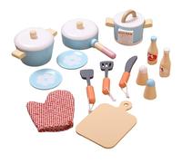 BEACENOV Wooden Toddler Kitchen Toys Cooking Set,Kids Play Kitchen Accessories, Kids Kitchen Playset Wood Pots and Pans Toys,Toddler Montessori Pretend Play Toys for Baby Boys Girls Age 3-7