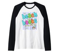 Beach and Books All Day Every Day Reading Vacation Fun Raglan Baseball Tee
