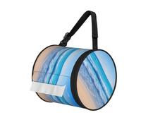 Beach And Sea Print Generic Portable Toilet Paper Holder,Foldable Roll Storage Bag With Adjustable Strap For Wall, Car, Camping, Tent