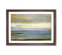 Beach at Low The Tide by Edgar Degas Framed Print | A2 Walnut Framed Wall Art | Ready to Hang | Modern Beach Picture | Living Room Bedroom Lounge Office
