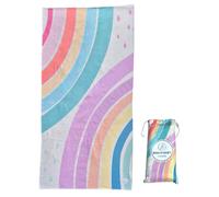 Beach Baby London - Beach Towel - Microfiber - Sand Free - Quick Dry - Light Weigh - Gym Towel - Compact with Matching Bag 130 x 80 cm (MULTI COLOUR, LARGE)