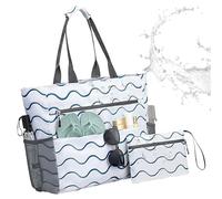 Beach Bag - 40.5x39x17cm Polyester, Large Capacity Waterproof Tote, Foldable Travel | Perfect Swimming Gym Camping Vacation Resort Outdoor Activities, Women Mom Wife Girlfriend, Poolside Trips, Cruise