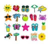 Beach Bag Accessories | 20X Summer Beach Bag Charm Accessories - PVC Modern Ornaments, Women Girls Outdoor Fashion for Travel, Commuting, Workout